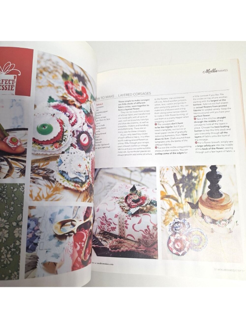 Mollie Makes Issue 7 Magazine UK 2011 DIY Crafts With Buttons Kit Mug Cosies - Picture 8 of 11